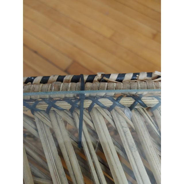 Goldenrod Vintage Franco Albini Style Rattan & Wicker Coffee Table & End Tables, Set of 3 For Sale - Image 8 of 10