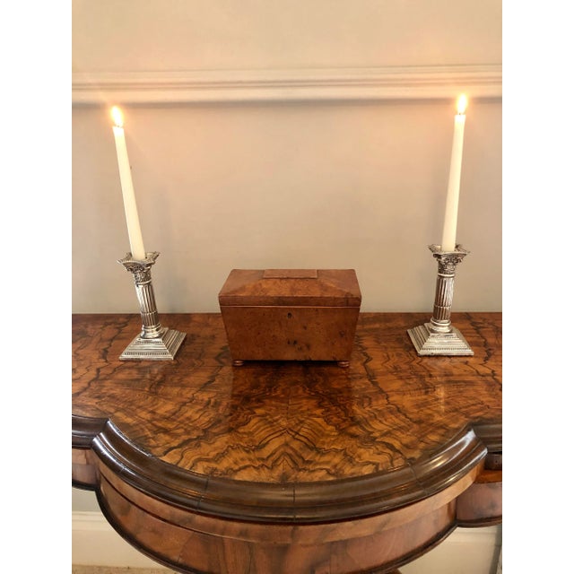 Wood Antique Regency Elm Tea Caddy, 1820 For Sale - Image 7 of 12