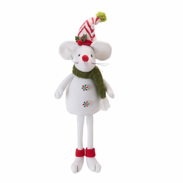 Kenneth Ludwig Chicago Holiday Plush Mouse Figurines (Set of 2) For Sale - Image 4 of 5