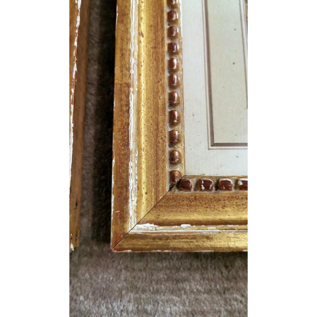 Antique English Portrait Color Prints, Framed - Set of 2 For Sale - Image 11 of 13