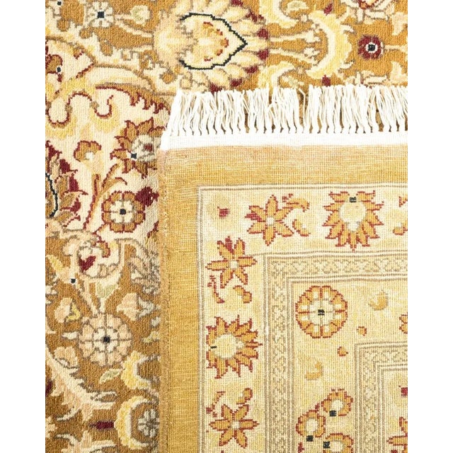 2000 - 2009 Mogul, One-of-a-Kind Hand-Knotted Area Rug in Green, 8' 1" x 10' 5" For Sale - Image 5 of 8