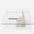 1980s Postmodern Glass Coffee Table With Travertine Base For Sale - Image 12 of 18