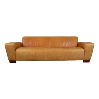 Cognac Leather 3-Seater Sofa from Machalke For Sale