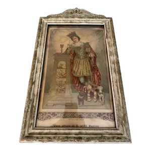 Antique Italian Print of St Vito