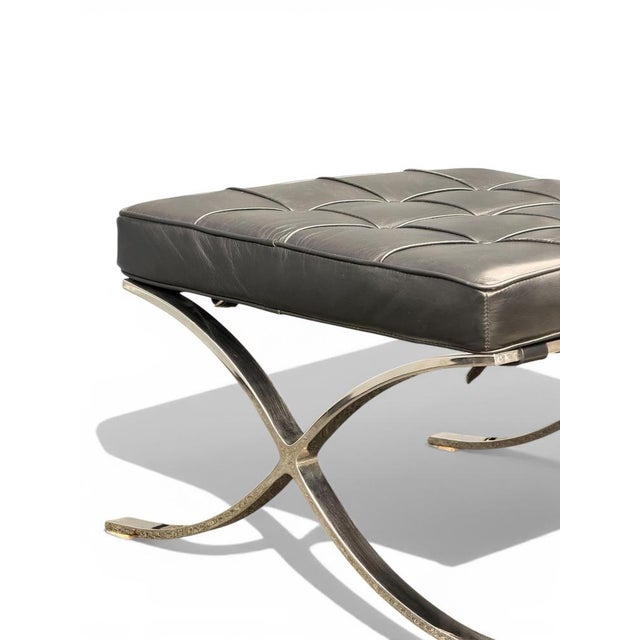 Ludwig Mies van der Rohe Vintage Barcelona Ottoman by Mies Van Der Rohe for Knoll, 1930s For Sale - Image 4 of 13