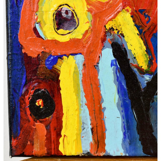 Late 20th Century Modernist Abstract Expressionist Russian Oil Painting For Sale - Image 5 of 10