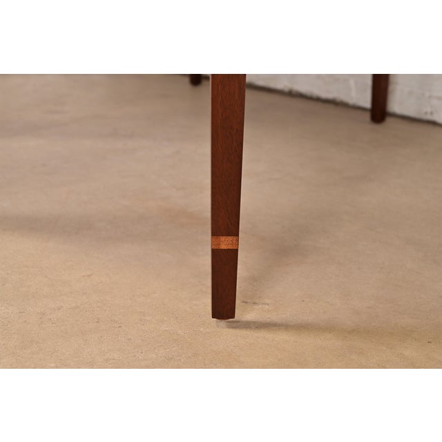 Wood Baker Furniture Style Federal Inlaid Mahogany Dining Table, Newly Refinished For Sale - Image 7 of 9