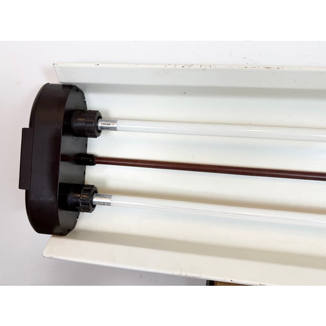 Industrial Grey Hanging Tube Light from Elektrosvit, 1960s For Sale - Image 18 of 18