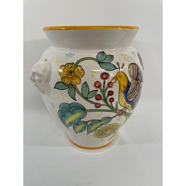 Traditional Mid-Late 20th Century Vintage Italian Majolica Cachepot Planter, Deruta Style For Sale - Image 3 of 18