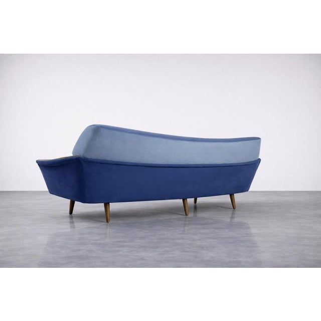 Mid-Century Scandinavian Modern Blue Velvet Living Room Set from Holm Fabriker AB, 1960s, Set of 2 For Sale - Image 16 of 18