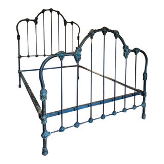 Late 19th Century Victorian Iron Bed Frame - Rare For Sale