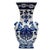 1980s Chinese Blue & White Vase With Pomegranate Handles For Sale - Image 4 of 7