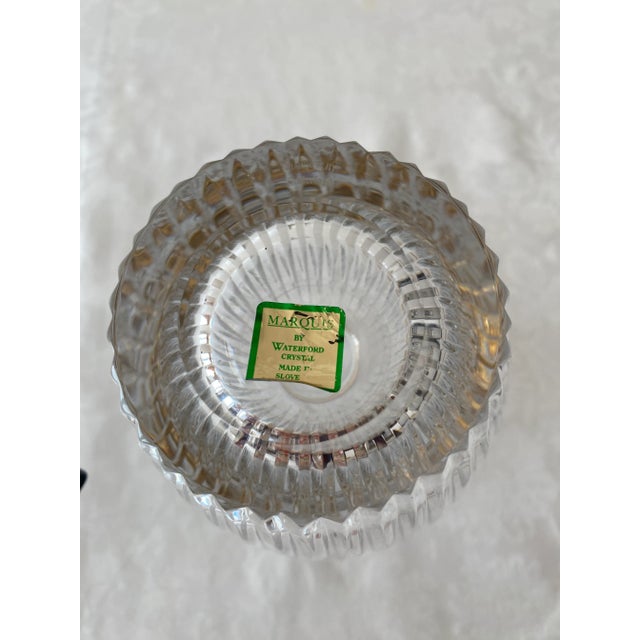 Traditional Waterford Clear Crystal With Gold Rim Marquis Hanover Gold Vase Mint Condition For Sale - Image 3 of 12