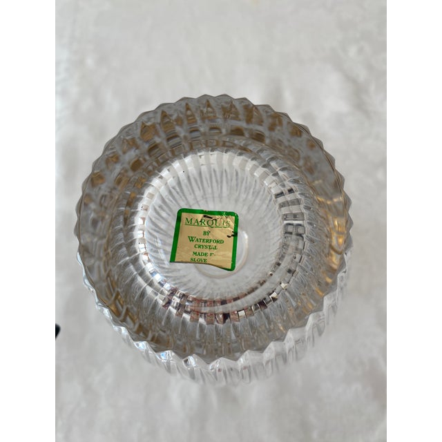 Traditional Waterford Clear Crystal With Gold Rim Marquis Hanover Gold Vase Mint Condition Late 20th Century For Sale - Image 3 of 12