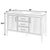 Spritely Home Accent Furniture Bianca 60 in. W Wood & Marble Double Sink Bathroom Vanity, Light Oak For Sale - Image 4 of 11