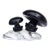 Vintage Seguso Murano Label Black Shiitake or Portobello Mushrooms Italian Art Glass Paperweight Sculpture For Sale