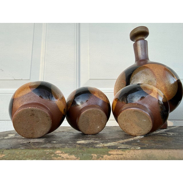 Mid 20th Century Robert Maxwell for Pottery Craft Usa Decanter and Cup Set For Sale - Image 10 of 11