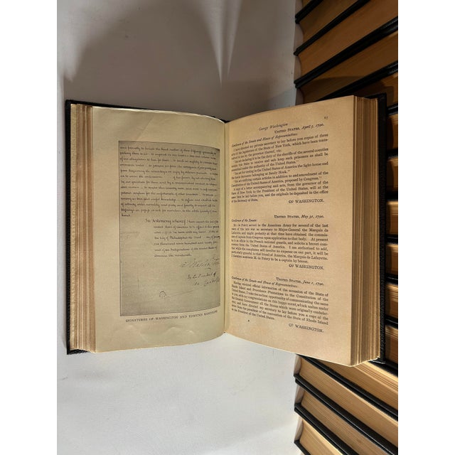 Black Late 19th Century Illustrated Black Leatherette Volume Set, James D. Richardson's a Compilation of the Messages and Papers of the Presidents-21 Books For Sale - Image 8 of 12
