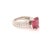 Diamond Tourmaline Rubellite Ring 3 Platinum 3.72 TCW Certified For Sale - Image 15 of 17