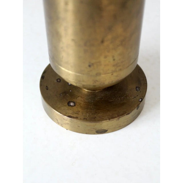 Gold Vintage Trench Art Vase For Sale - Image 8 of 9