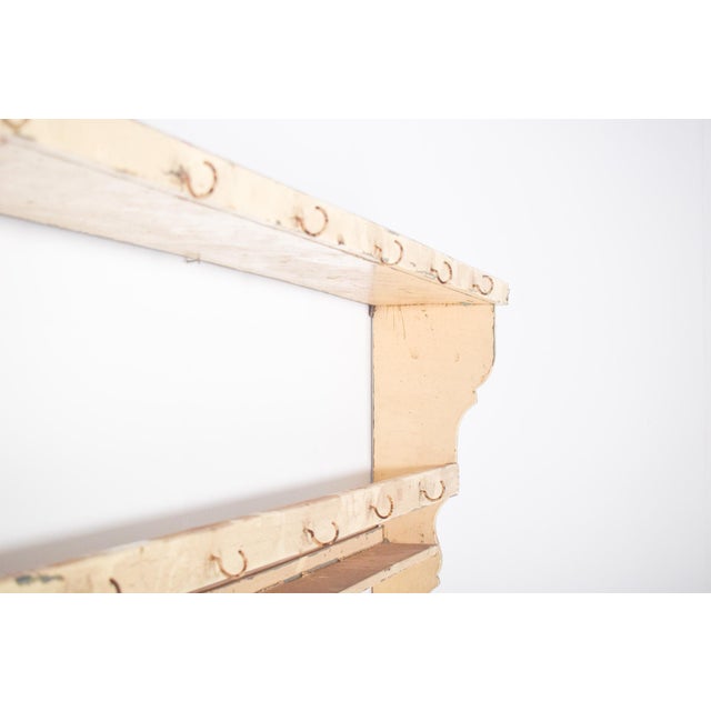 Portuguese White-Painted Plate Rack with Hooks, 1950 For Sale - Image 6 of 8