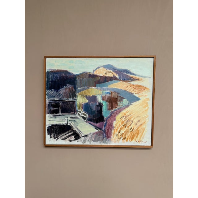 Gustaf Höglund, Mine at Silfhyttan, Dalarna, Framed, 1960s, Oil Painting on Canvas, Framed For Sale - Image 9 of 18