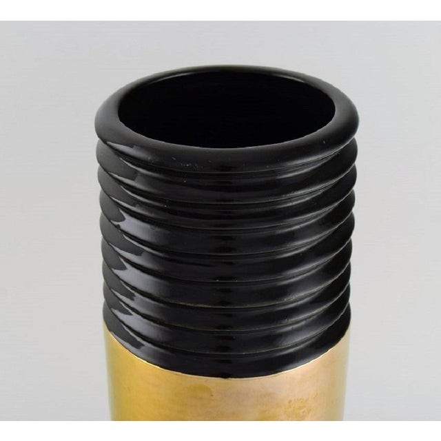 Large Art Deco Glazed Ceramic Vase, France, 1940s For Sale - Image 4 of 8