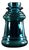 Vintage Italian Layered Turquoise Glass Vase, 1970s For Sale