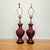 Metal Mid 20th Century Mid-Century Chinese Hand-Carved Cinnabar Lacquer Table Lamps, Pair For Sale - Image 7 of 18