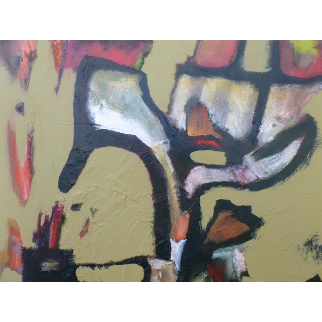Two birds. Original oil and acrylic painting on stretched canvas.