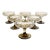Vintage 1970s Libbey Prado Tawny Smoke Scrollwork Champagne Coupe Glasses - 6 Pieces For Sale