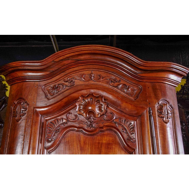 Pair of French Louis XV Walnut Corner Cabinets With 18th Century Doors For Sale In Dallas - Image 6 of 8