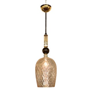Murano Pink and Black Glass Pendant Lights For Sale