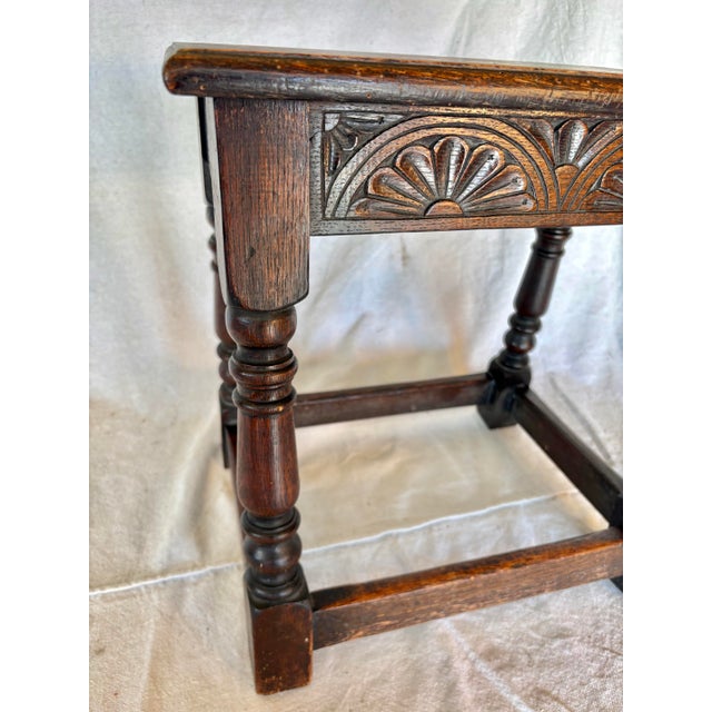 18th Century 18th Century English Oak Joint Stool For Sale - Image 5 of 12