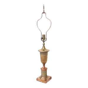 Indian Copper & Teal Table Lamp