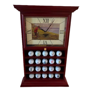 1980s Linden Pga Tour Golf Clock Featuring Iconic Cars Brands - Ferrari, Porsche, Aston Martin