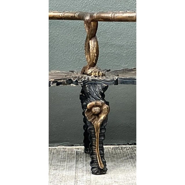 Auburn Vintage Gilt Carved Grotto Tete-a-Tete For Sale - Image 8 of 14