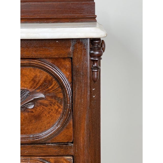 Late 19th Century Antique Victorian Walnut Three Drawer Bachelor’s Chest C. 1880 For Sale - Image 5 of 12