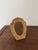 Vintage Faux Burlwood Oval Picture Frame For Sale - Image 4 of 4