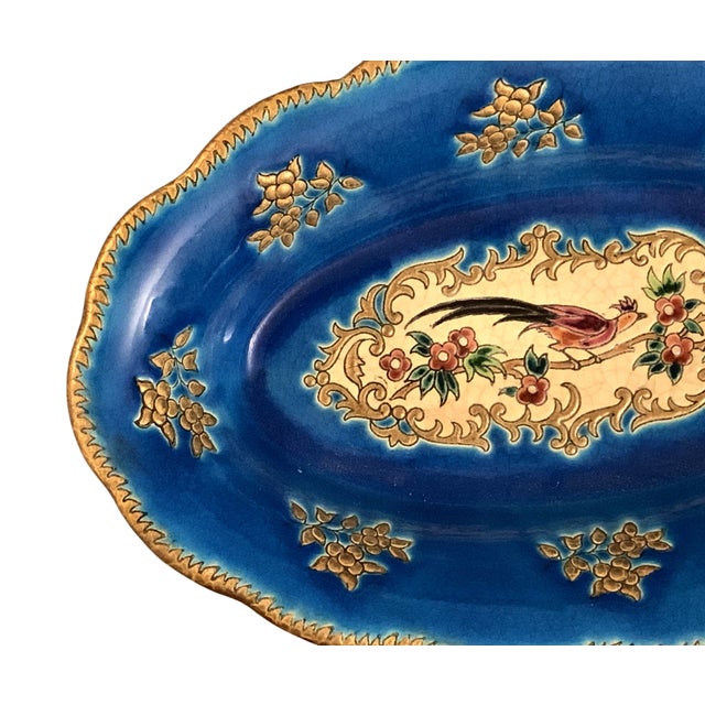 Oblong Earthenware Dish from Longwy, 1980s For Sale - Image 5 of 11