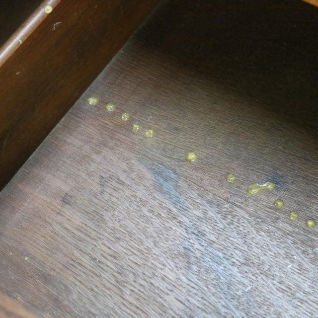 Antique Stickley Brothers Three Drawer Oak Library Table Desk C1920 For Sale - Image 11 of 18