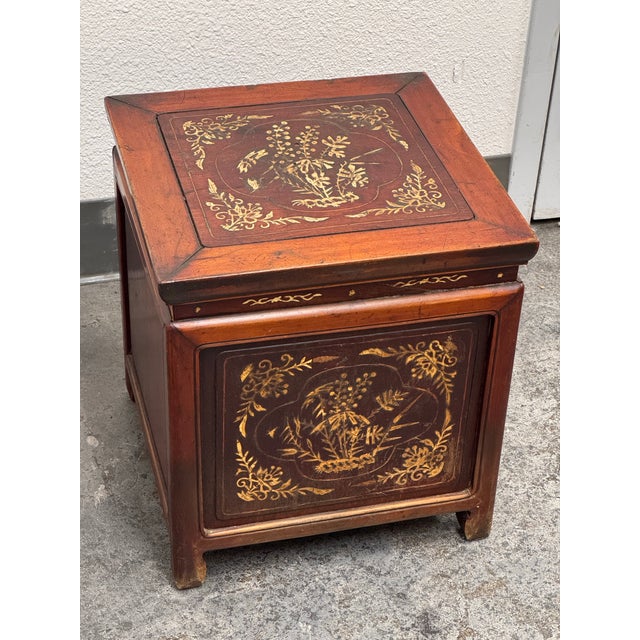 Chinese Bone Inlay Square Storage Chest, Antique For Sale - Image 10 of 12