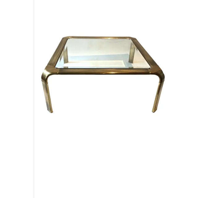 Vintage pre-owned brass and glass coffee table in great condition