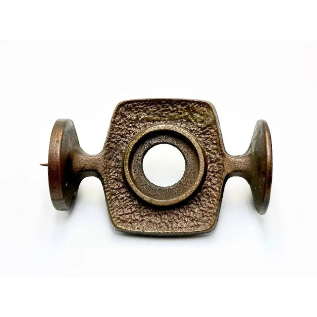 Polish Brutalist Copper Candleholder, 1970s For Sale - Image 6 of 8