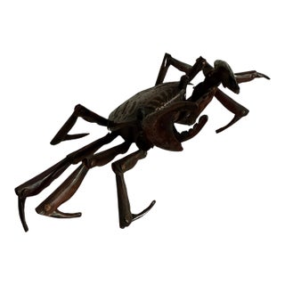 19th Century Japanese Jizai Okimono Articulating Crab, Signed For Sale