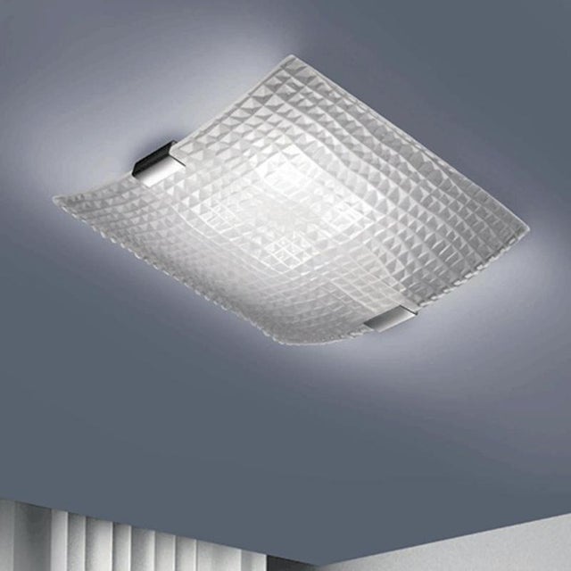 Crocodile croplmmd ceiling lamp by mazzega 1946 dimensions: w 42 x d 42 x h 15 cm. Materials: frame: polished chrome....