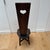 Brown Antique Hand Carved Folk Art Spinning Chair With Heart and Floral Motifs For Sale - Image 8 of 12
