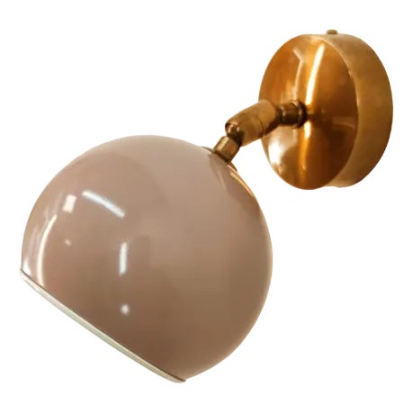 Adjustable Sconce with Grey Metal Dome For Sale