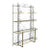 Vintage French Country Wrought Iron & Brass Kitchen Bakers Rack Bookcase Etagere For Sale