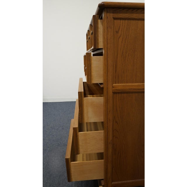 Late 20th Century Thomasville Impressions Wyndam Hill Collection Solid Oak Country French 40" Chest of Drawers 26411-510 For Sale - Image 5 of 11